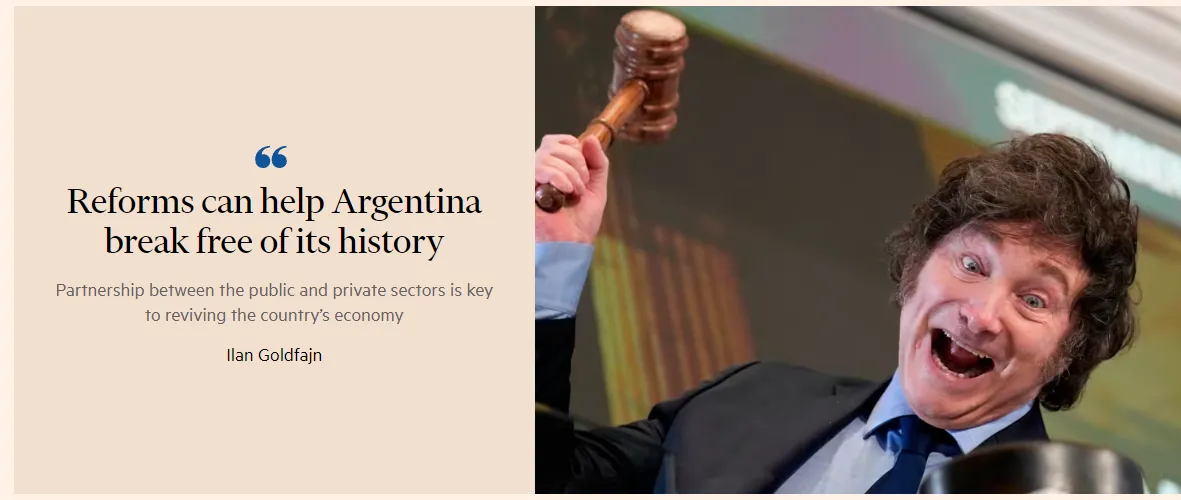 Captura de pantalla FT Milei BID